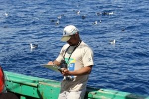 Dimas Gianuca, observador de bordo do Projeto Albatroz Dimas Gianuca, observador de bordo do Projeto Albatroz